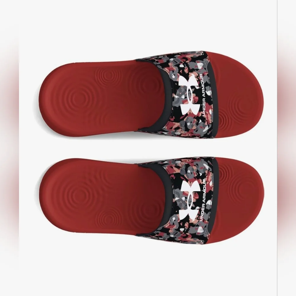 Under Armour UA Ignite Select Slides Men's Summer Red Camo Size 9 NWT *under*